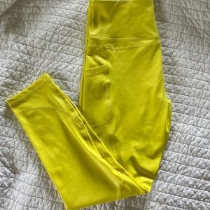 Zyia Active Yellow Metallic Light n Tight 7/8 Length Legging